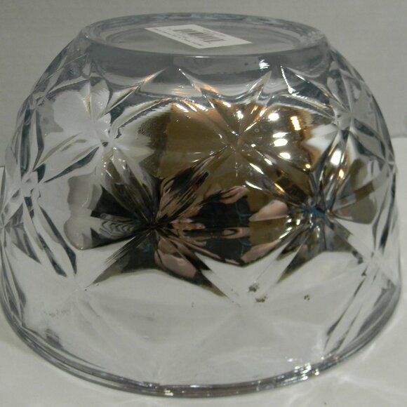 Decorative Mirrored Glass Bowl Holiday Silver 9" Diameter EUC Patterned Textured - Picture 4 of 5